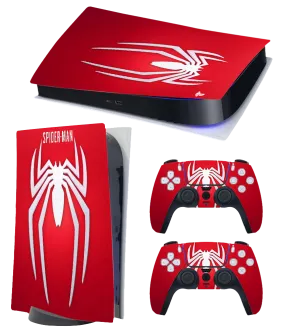 PS5 Themed Decal Sticker Wrap For Disc Edition Console - Spiderman