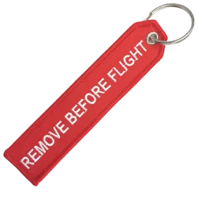 REMOVE BEFORE FLIGHT RED KEYCHAIN