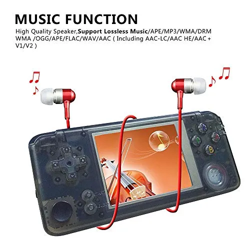 Retro Handheld Game Console, with Built in 3000 Classic Games,Dual Core 16G Emulator 3.0'' FC TV Support Game Player,Portable Video Games Console for Kids Adults Birthday Presents,NEW Crystal Black