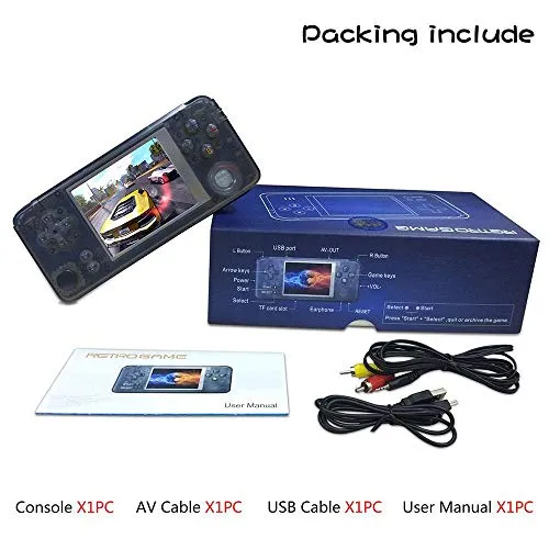 Retro Handheld Game Console, with Built in 3000 Classic Games,Dual Core 16G Emulator 3.0'' FC TV Support Game Player,Portable Video Games Console for Kids Adults Birthday Presents,NEW Crystal Black