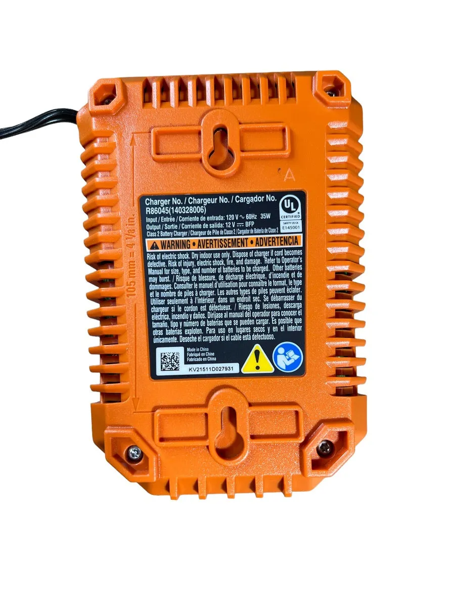RIDGID 12-Volt Lithium-Ion Battery Charger