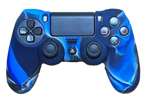Silicone Cover For PS4 Controller Case Skin - Navy Swirls