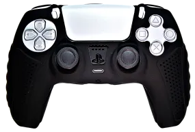 Silicone Cover For PS5 Controller Case Skin - Black Ultra Grip