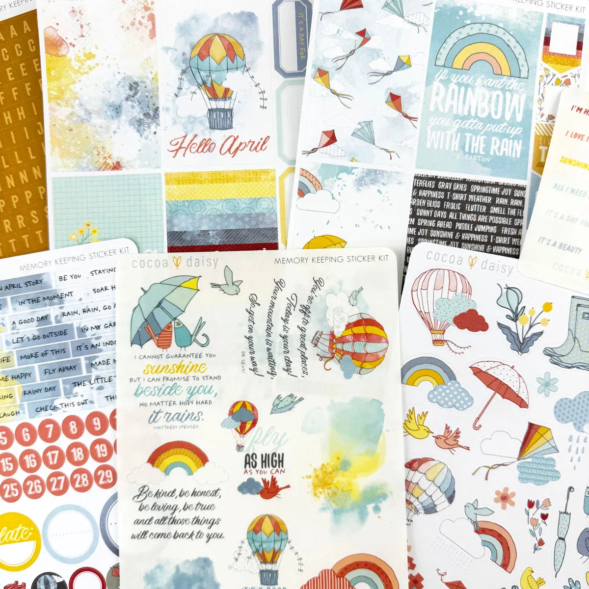 Take Flight Memory Keeping Sticker Kit  April 2024