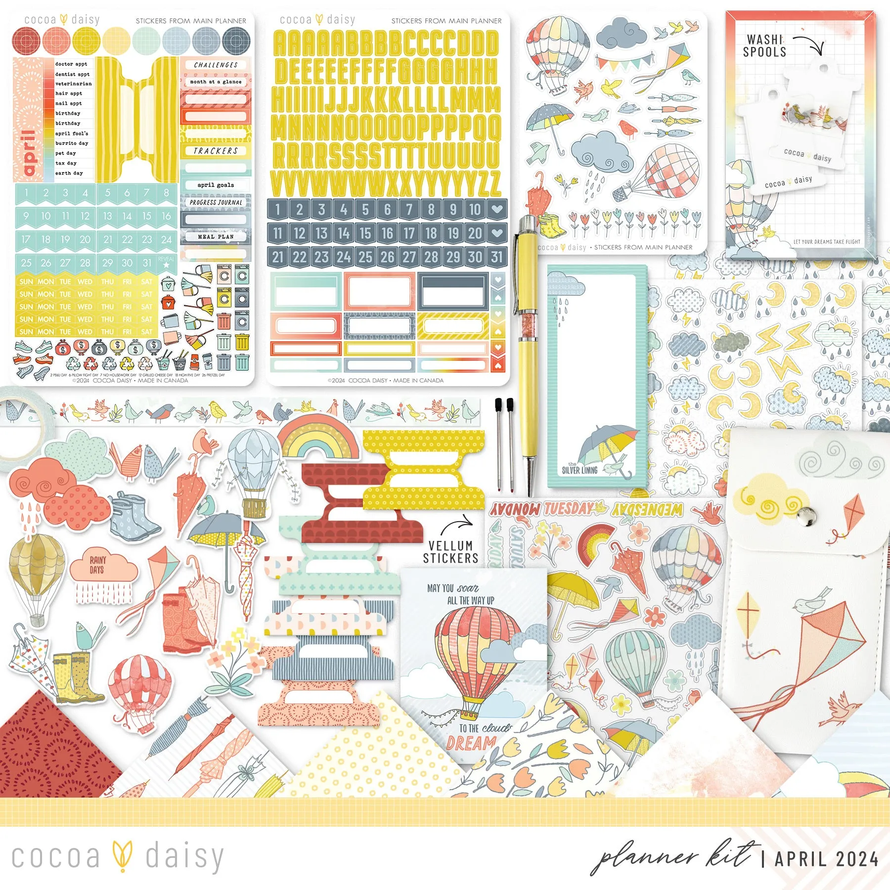 Take Flight Planner Kit - NO INSERT or NOTEBOOK April 2024
