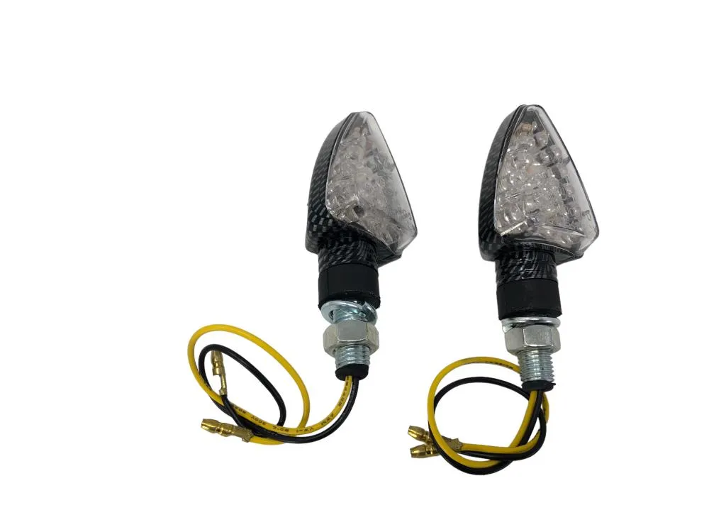 Turn Signal Set Arrow LED - Carbon Look - Highway Hawk H68-9282