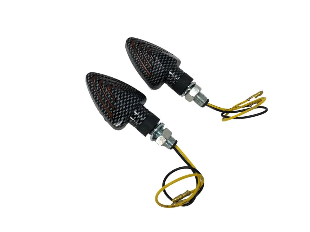 Turn Signal Set Arrow LED - Carbon Look - Highway Hawk H68-9282