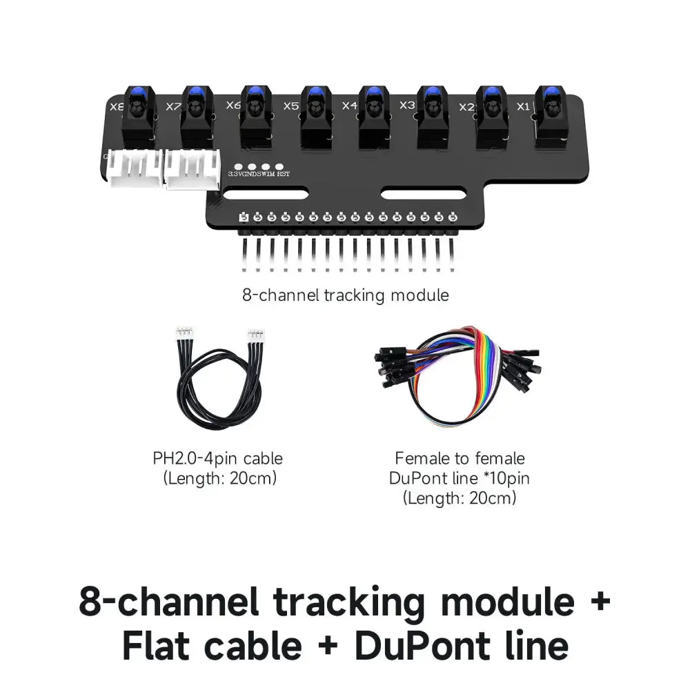 Yahboom 8 channel infrared tracking sensor module--Module Flat cable DuPont line